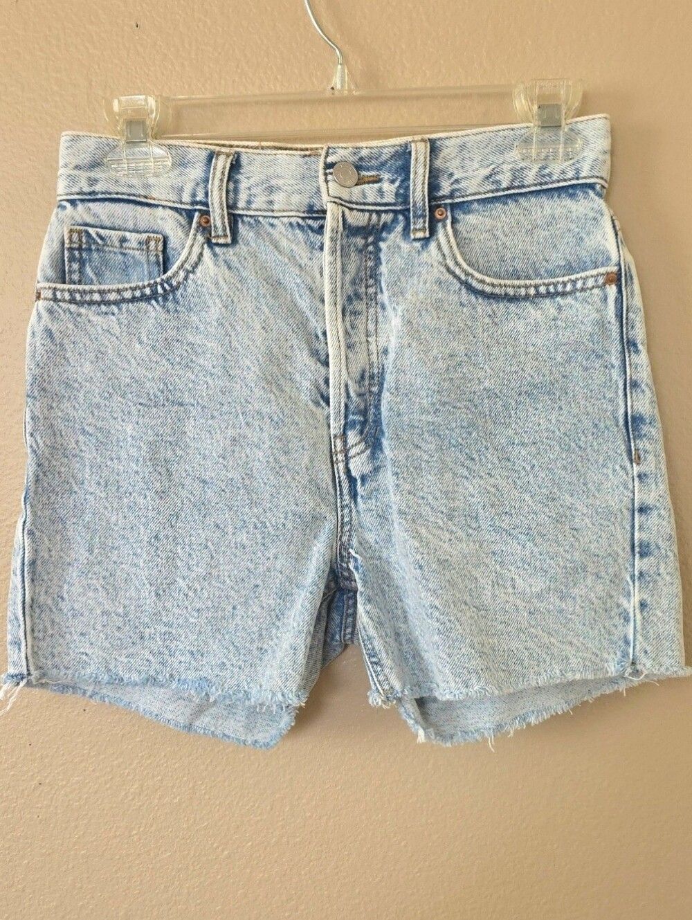 Pacsun Light Blue Raw Cut '90s Girlfriend Denim Shorts - Size 25